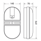 ELCART DISTRIBUTION - PLAFON.LED 3CCT 22W OVALE-N IP65