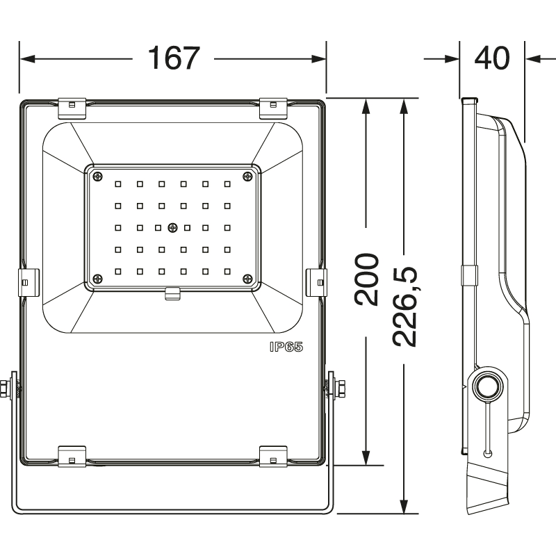 ELCART DISTRIBUTION - PROIET.LED ESTER.RGBWW/W 30W IP65
