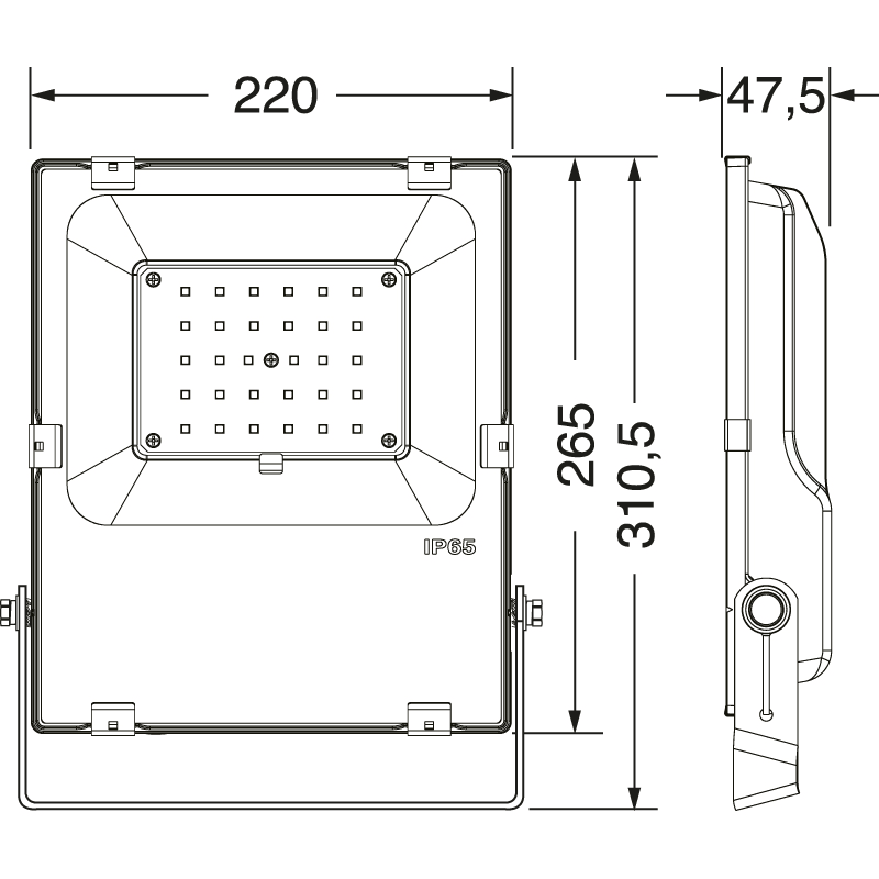 ELCART DISTRIBUTION - PROIET.LED ESTER.RGBWW/W 50W IP65