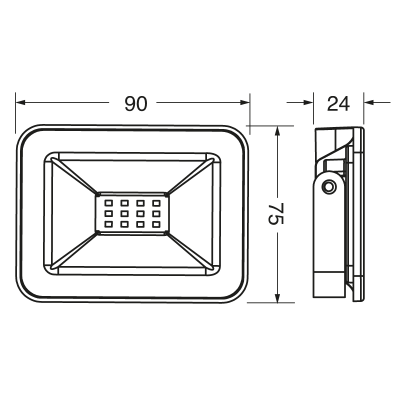 ELCART DISTRIBUTION - PROIE.LED ECO.B.N.10W IP65 12/24V