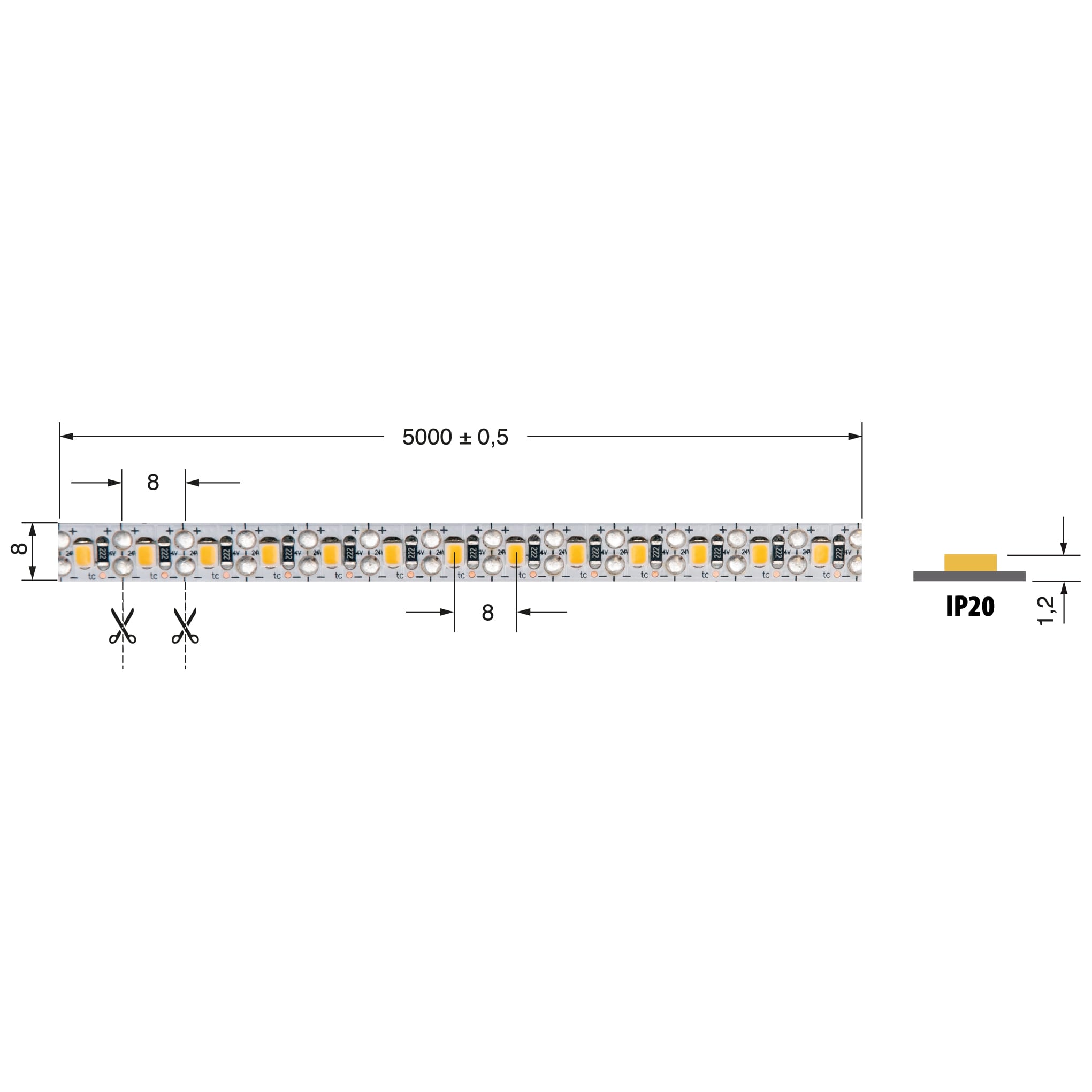 ELCART DISTRIBUTION - S.L SEZ. 10.5W/M 24V BF IP20 CR90