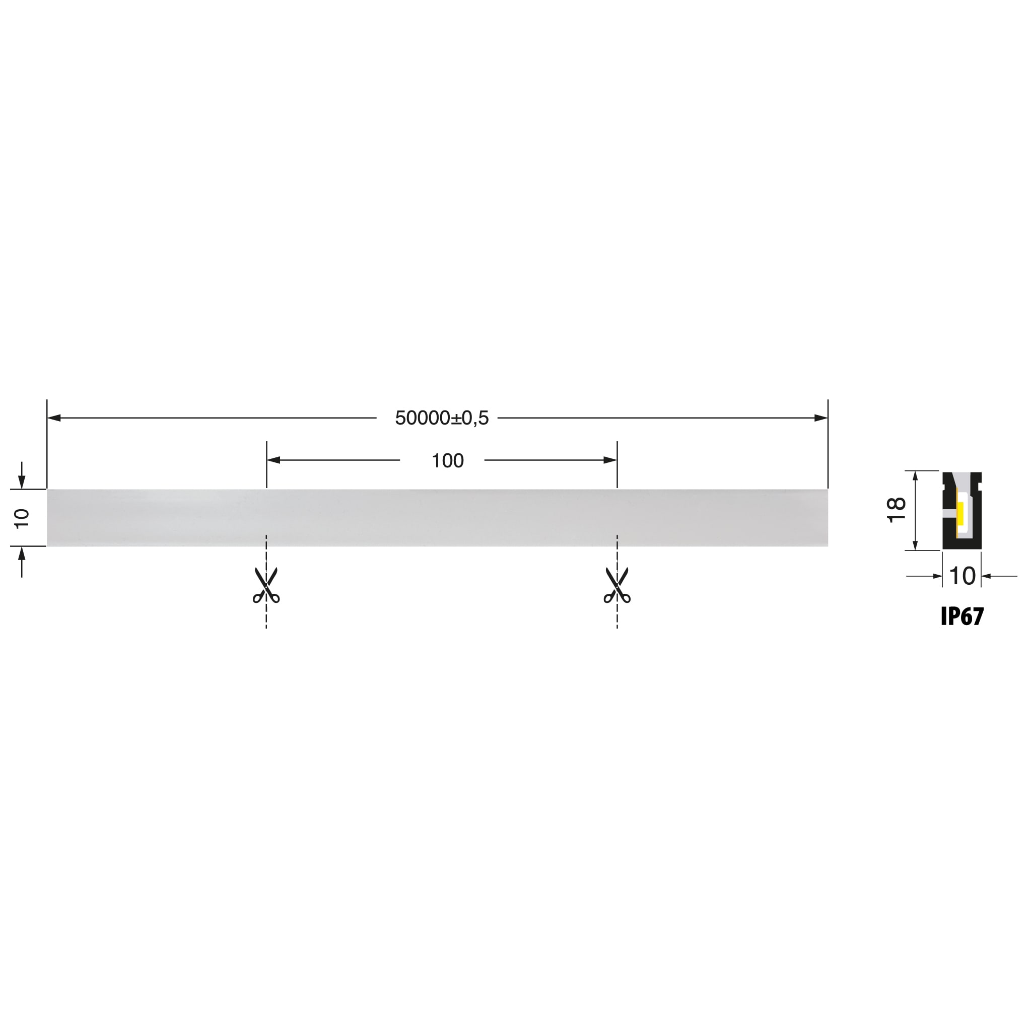 ELCART DISTRIBUTION - NEON STRIP DIGITALE RGB 24V IP67