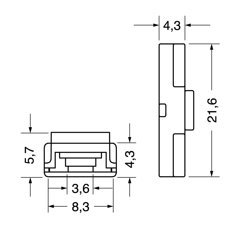 ELCART DISTRIBUTION - 4PZ CONN.CLIP STRIP-STRIP 8MM 5A