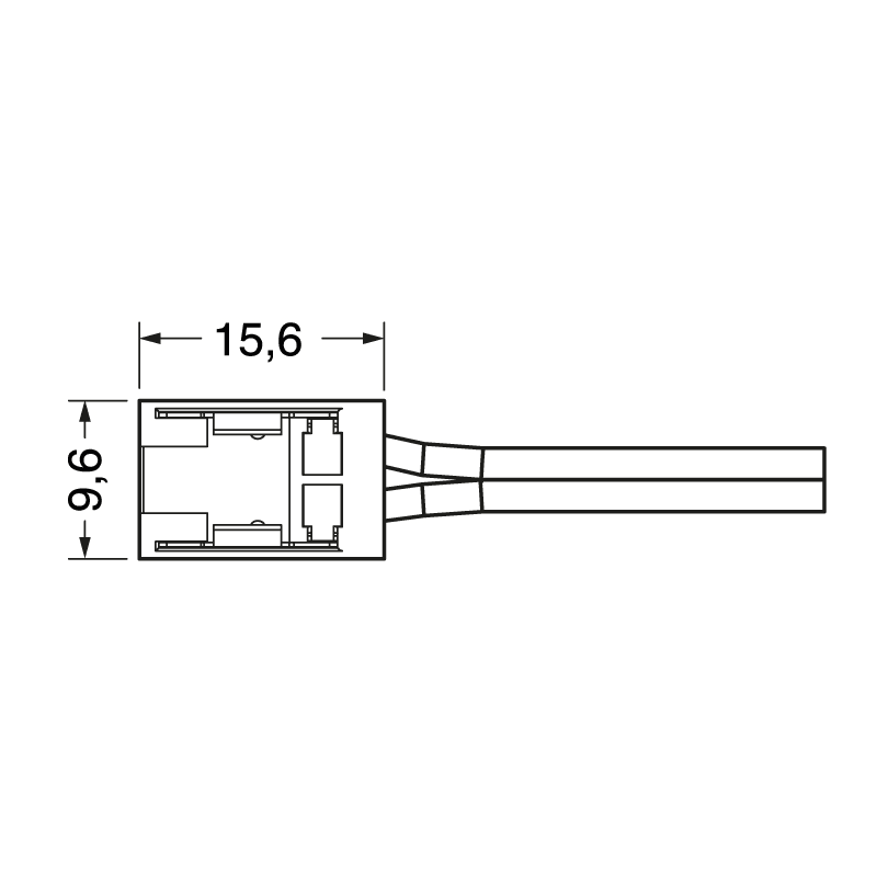 ELCART DISTRIBUTION - 4PZ CONN.COB STRIP-WIRE 8MM 3,5A