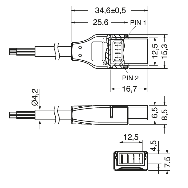 ELCART DISTRIBUTION - 4PZ CONN.SMD STRIP-WIRE 220V