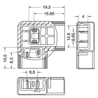 ELCART DISTRIBUTION - 4PZ CONN.SMD STRI.ANGOLO 10MM220V