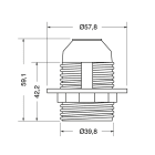 ELCART DISTRIBUTION - PORTALAMPADA E27 NERO CON GHIERA