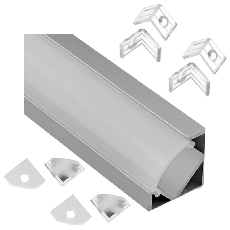 ELCART DISTRIBUTION - KIT 2MT PROFILO LS45+4CLIP+4TAPPI