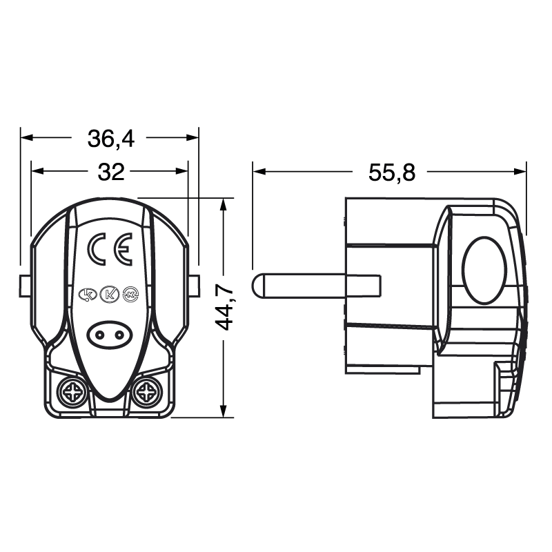ELCART DISTRIBUTION - SPINA VOLANTE SCHUKO 16A NERA