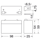 ELCART DISTRIBUTION - BATTERIA RIC.PIOMBO  6V  1,3 AH