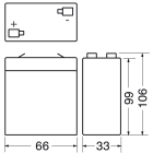 ELCART DISTRIBUTION - BATTERIA RIC.PIOMBO 6V 3,2 AH