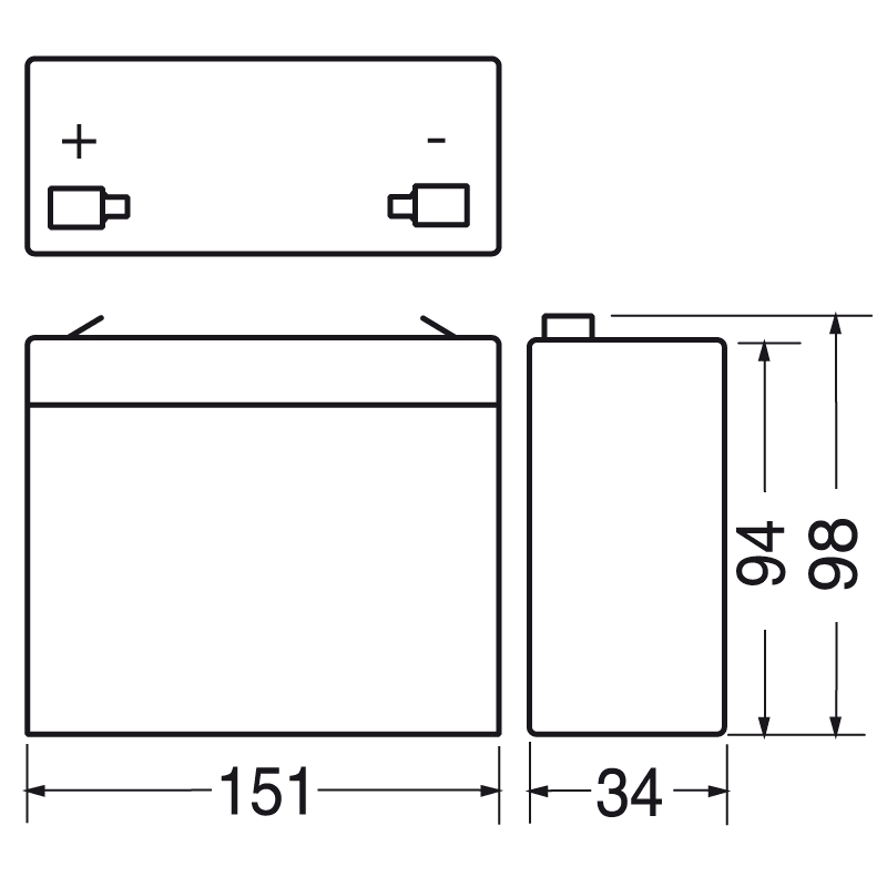 ELCART DISTRIBUTION - BATTERIA RIC.PIOMBO  6V  7,0 AH
