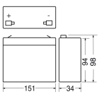 ELCART DISTRIBUTION - BATTERIA RIC.PIOMBO  6V  7,0 AH
