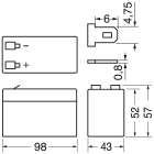 ELCART DISTRIBUTION - BATTERIA RIC.PIOMBO 12V  1,3 AH