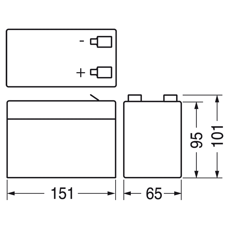 ELCART DISTRIBUTION - BATTERIA RIC.PIOMBO 12V  7,2AH F2