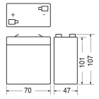 ELCART DISTRIBUTION - BATTERIA RIC.PIOMBO  6V  5AH