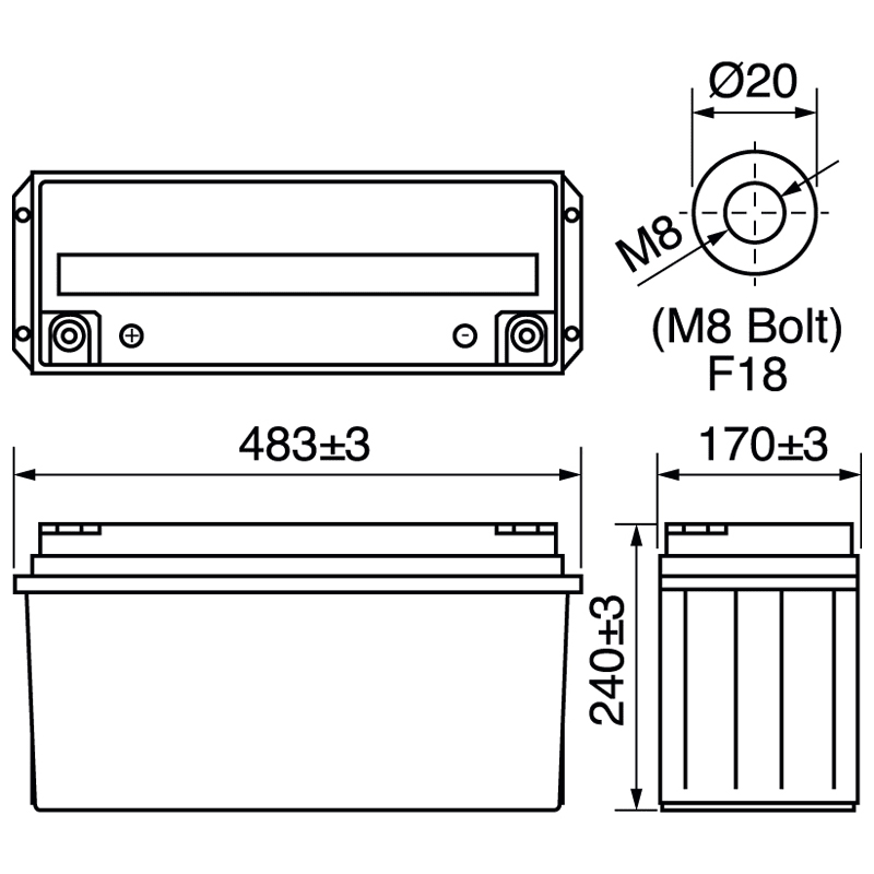ELCART DISTRIBUTION - BATTERIA RIC.PIOMBO GEL 12V 150AH