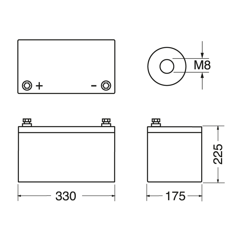 ELCART DISTRIBUTION - BAT.EXTRACELL LIFEPO4 12.8V 100AH