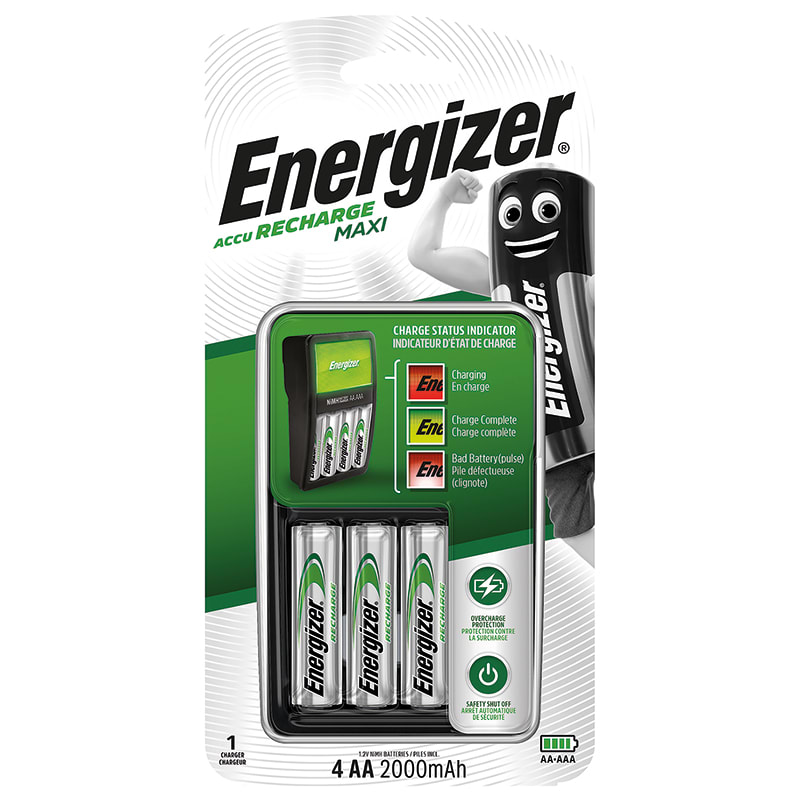 ELCART DISTRIBUTION - CARICATORE ENERGIZER MAXI + 4 AA