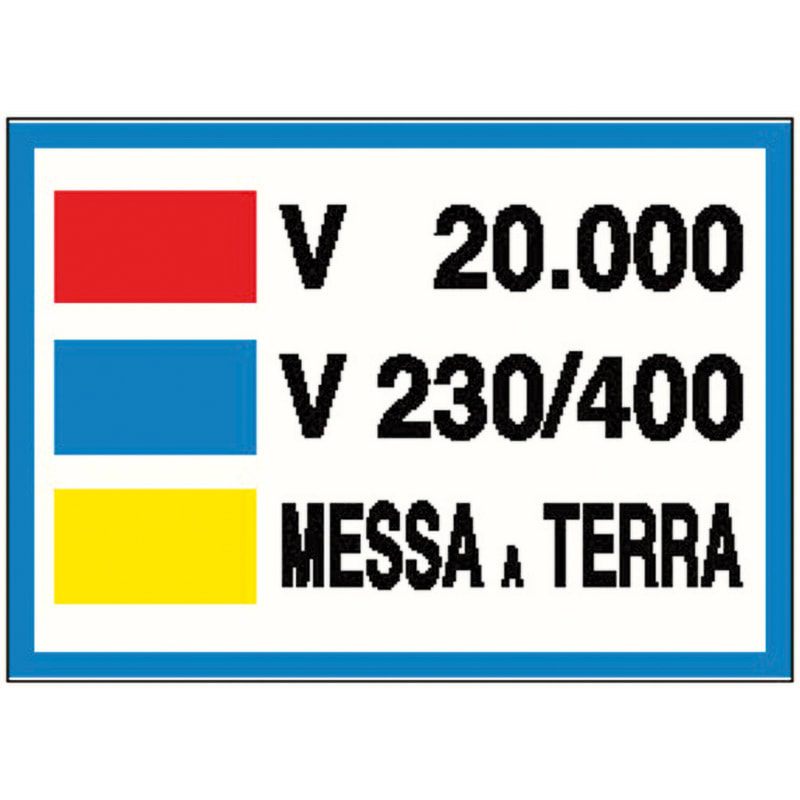 ELCART DISTRIBUTION - CARTELLO MESSA A TERRA 20000 V