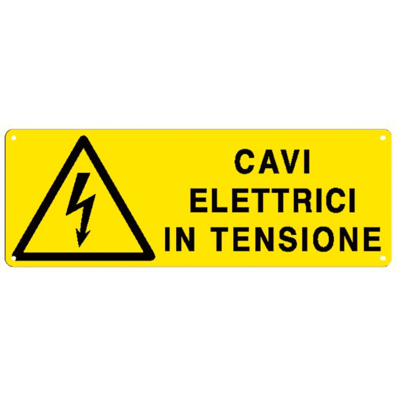 ELCART DISTRIBUTION - CARTELLO PERICOLO CAVI ELETTRICI