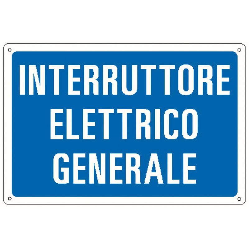 ELCART DISTRIBUTION - CARTELLO INTERRUTT.ELETTR.GENER.