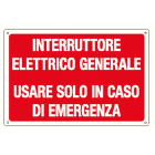ELCART DISTRIBUTION - CARTELLO INTERRUTT.ELETTR.GENER.