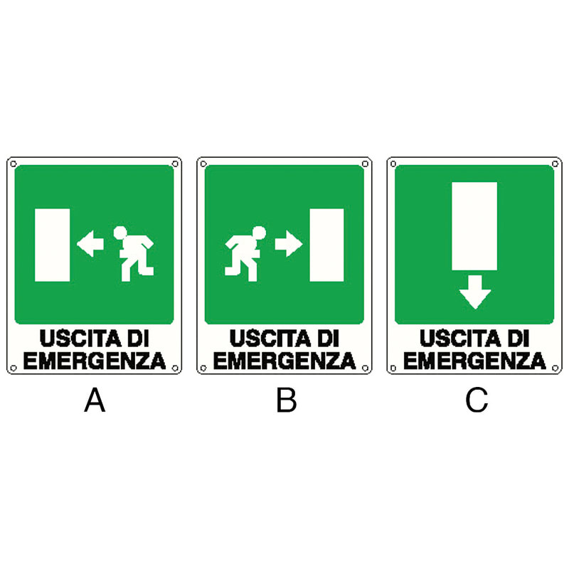 ELCART DISTRIBUTION - CARTELLO USCITA DI EMERGENZA DX