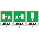 ELCART DISTRIBUTION - CARTELLO USCITA DI EMERGENZA DX
