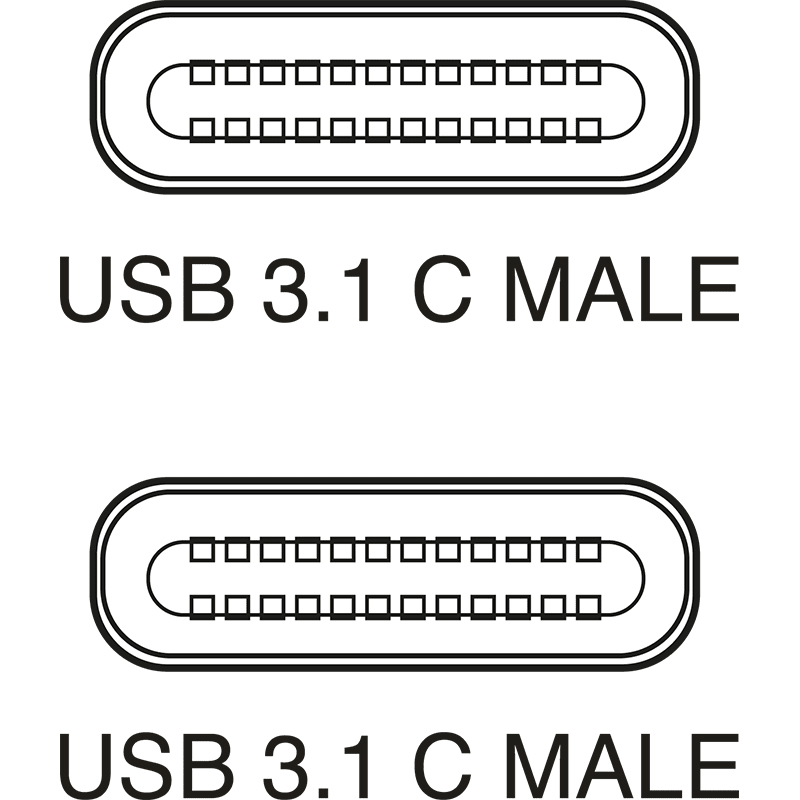 ELCART DISTRIBUTION - CAVO USB3.1 SPINA C - SPINA C 1MT