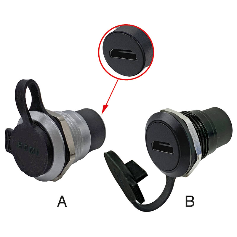 ELCART DISTRIBUTION - PRESA HDMI F/F DA PANNEL. NERO