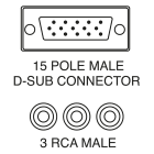 ELCART DISTRIBUTION - CAVO VGA 15P M/3 RCA M 1,5MT