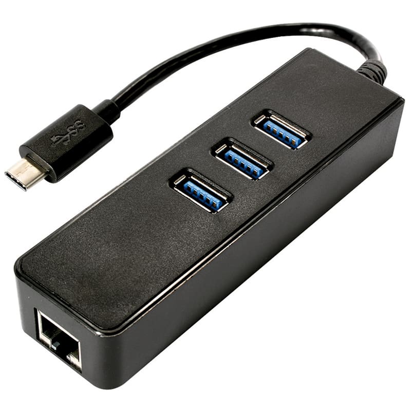 ELCART DISTRIBUTION - SCHEDA USB3.1 C GIGABIT + 3HUB