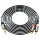 ELCART DISTRIBUTION - CAVET, 1,8 MT. SP.3,5MM 2RCA 24K