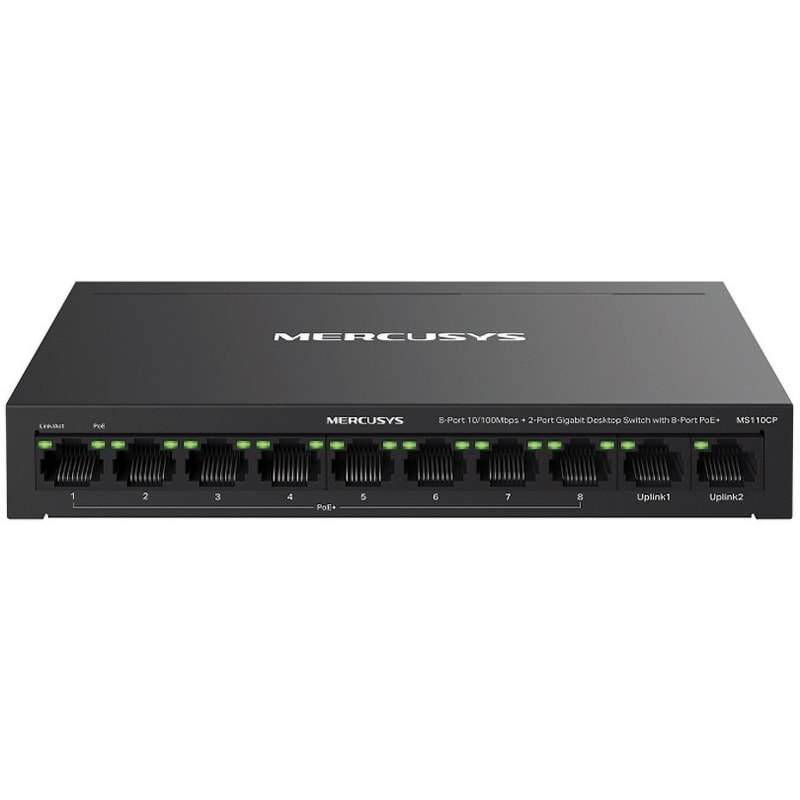 TP-LINK - MS110CP SWITCH 8P POE+ 10/100+2GI