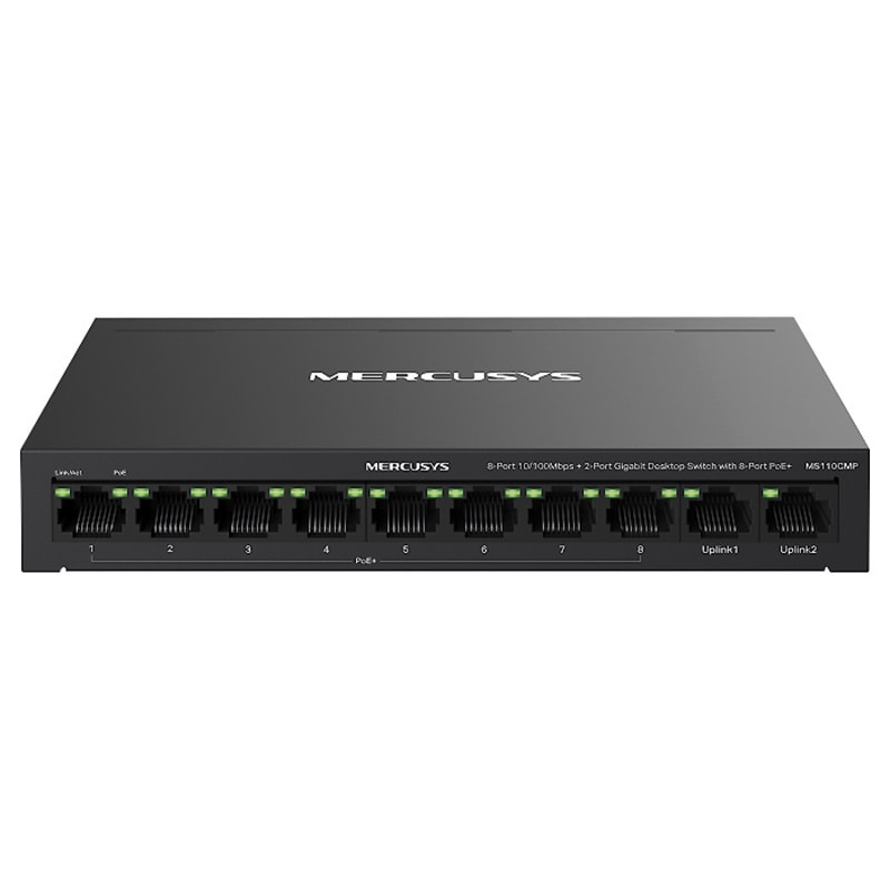 TP-LINK - MS110CMP SWITCH 8P POE+ 10/100+2P