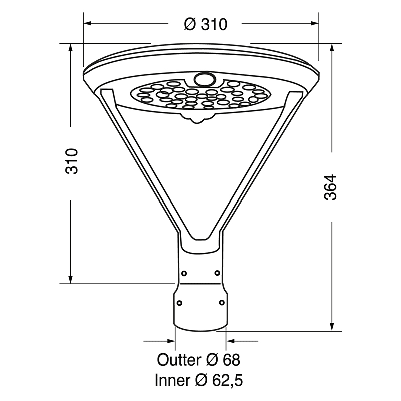 ELCART DISTRIBUTION - LAMP.SOL.E-WALK 4000K PIR NERO