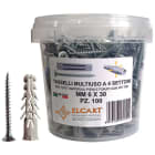 ELCART DISTRIBUTION - 50 TASSELLI 8X40MM 6 ALETTE+VITI 041174300