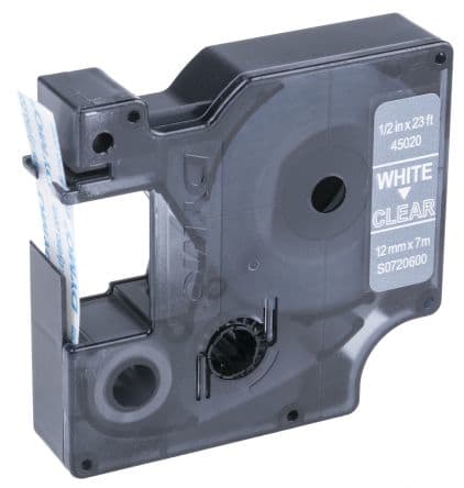 ELCART DISTRIBUTION - NASTRO PER DYMO 12X7MM BIANC/TRAS 079802200