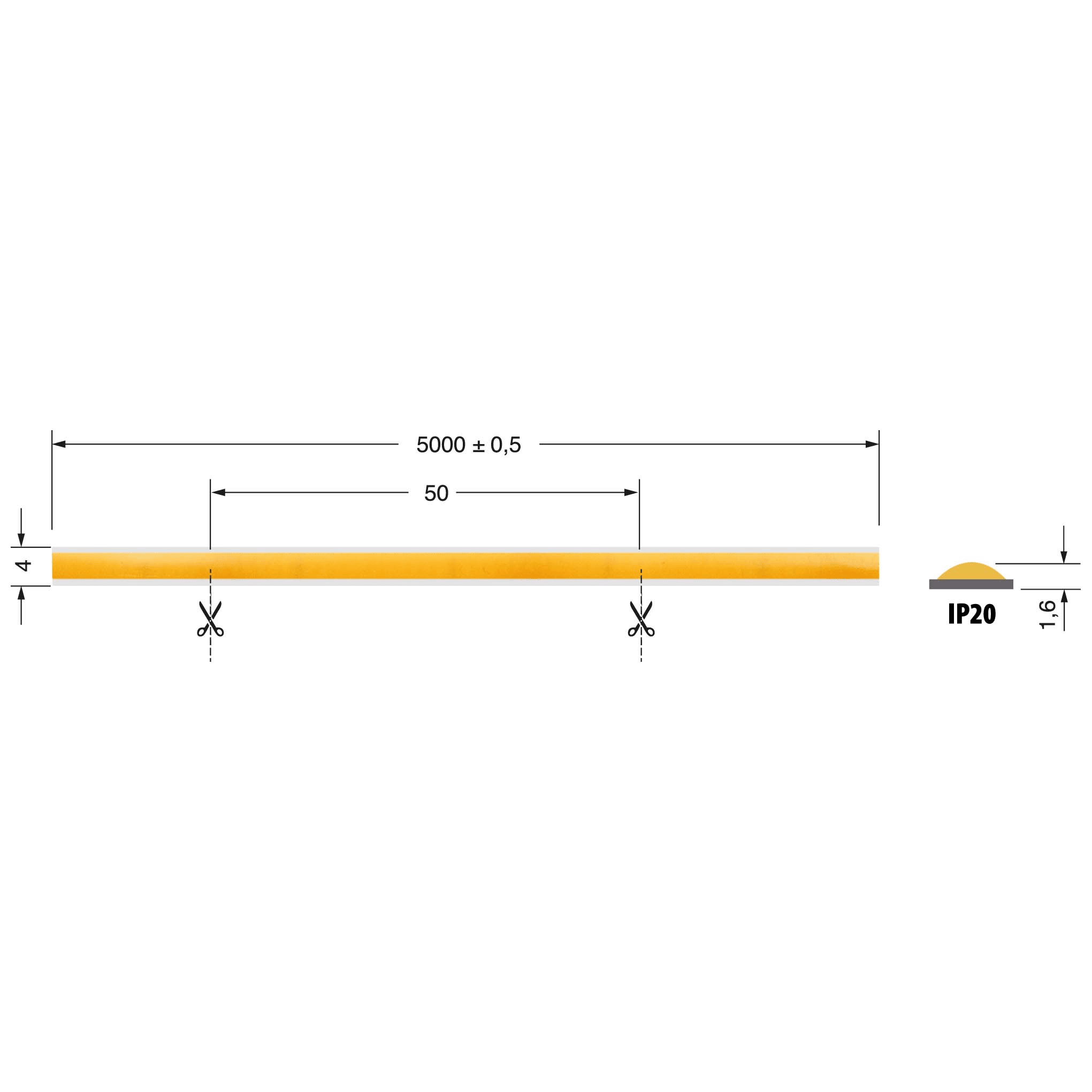 ELCART DISTRIBUTION - S.L COB 4MM 4WM 24V BC IP20 CRI90 186905400