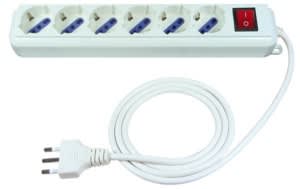 ELCART DISTRIBUTION - PRESA MUL.6 POSTI C/CAVO E INTERR 280155600