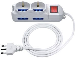 ELCART DISTRIBUTION - PRESA MUL.6 POSTI C/CAVO E INTERR 280171500