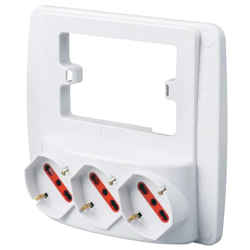 ELCART DISTRIBUTION - MULTIPRESA BIANCA PARETE 3 SCHUKO 280188200