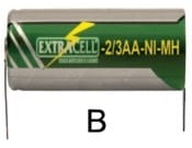 ELCART DISTRIBUTION - NI-MH 2/3 STILO 1,2V 600MA C.TERM 300027700