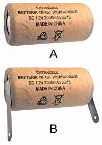 ELCART DISTRIBUTION - BAT.NI-CD SC 1,2V 2AH C-TER.CART. 300030900