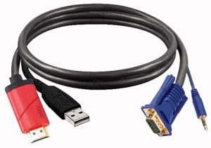 ELCART DISTRIBUTION - CAVO HDMI-A M./VGA M 2,0MT AUDIO 421130100