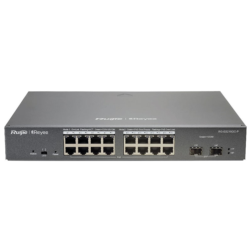 RUIJIE - SWITCH POE 16P GIGA+2SFP MANAGED 429641300