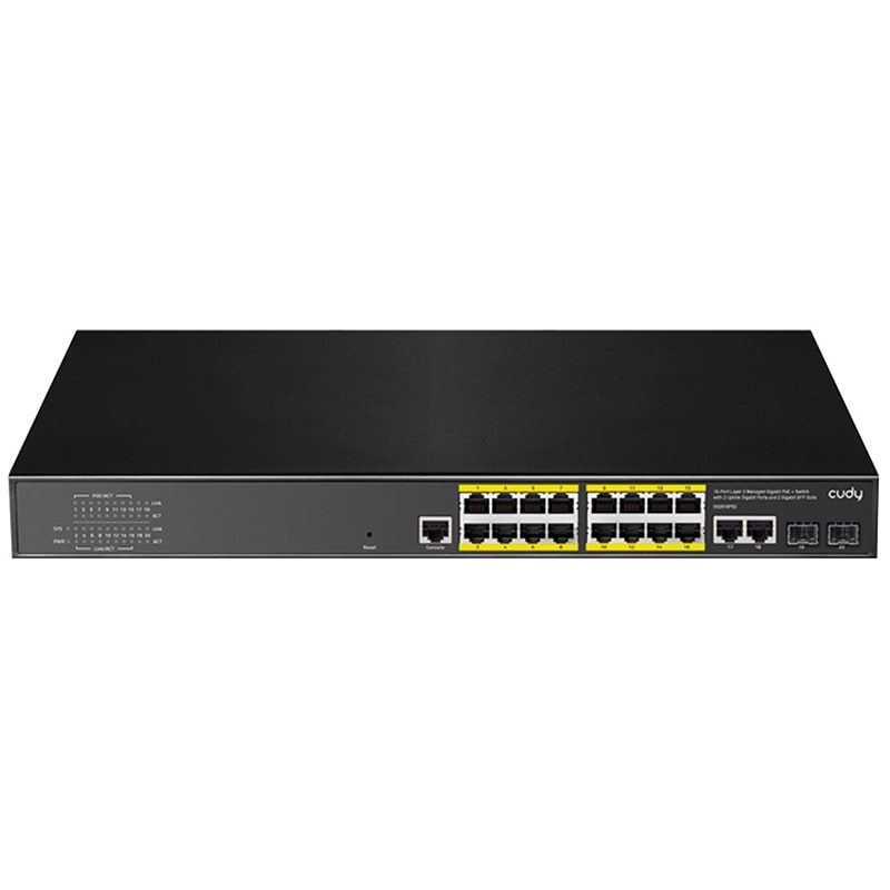 CUDY - SWITCH GIGA L2 POE 16P+2 SFP 200W 429868800