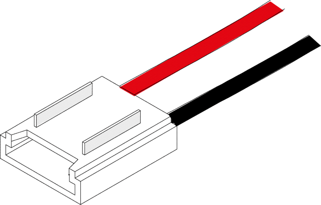 ELCOM - KIT 10PZ CONN. STRIP-CAVO R/N 500MM 8MM