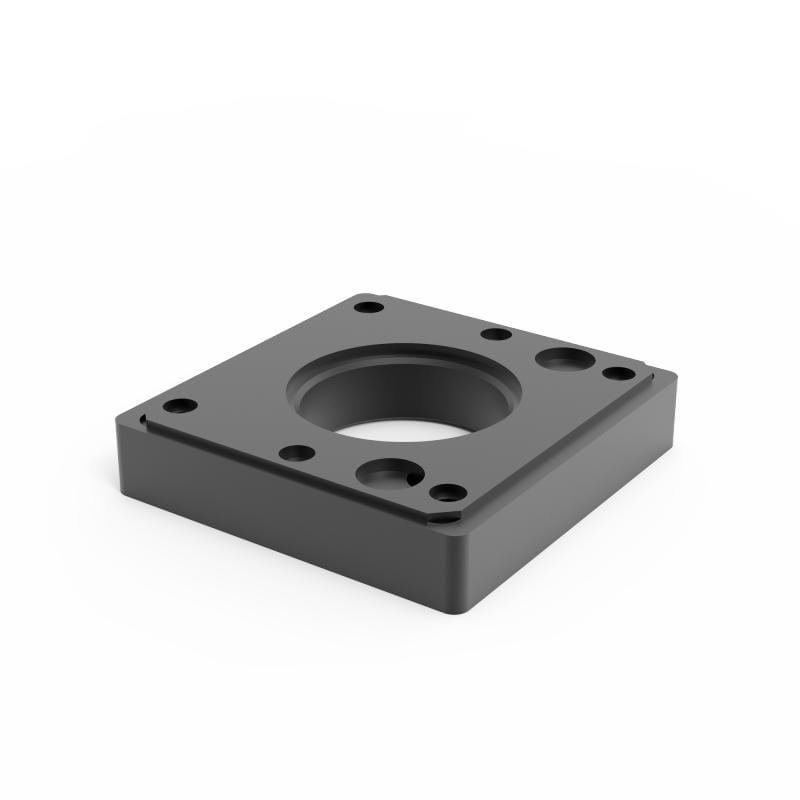 NVENT HOFFMAN - Syspend 281-Max Adattatore a flangia per tubo tondo 80x80x15 mm, Nero, Alluminio